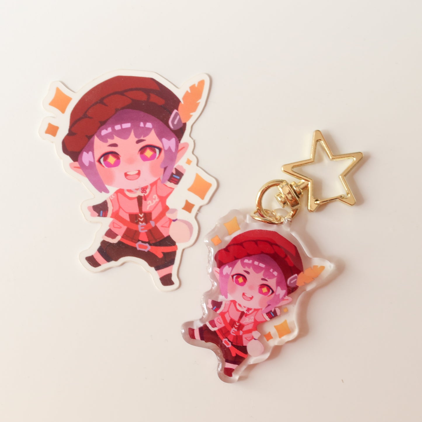 Tataru charm+sticker set
