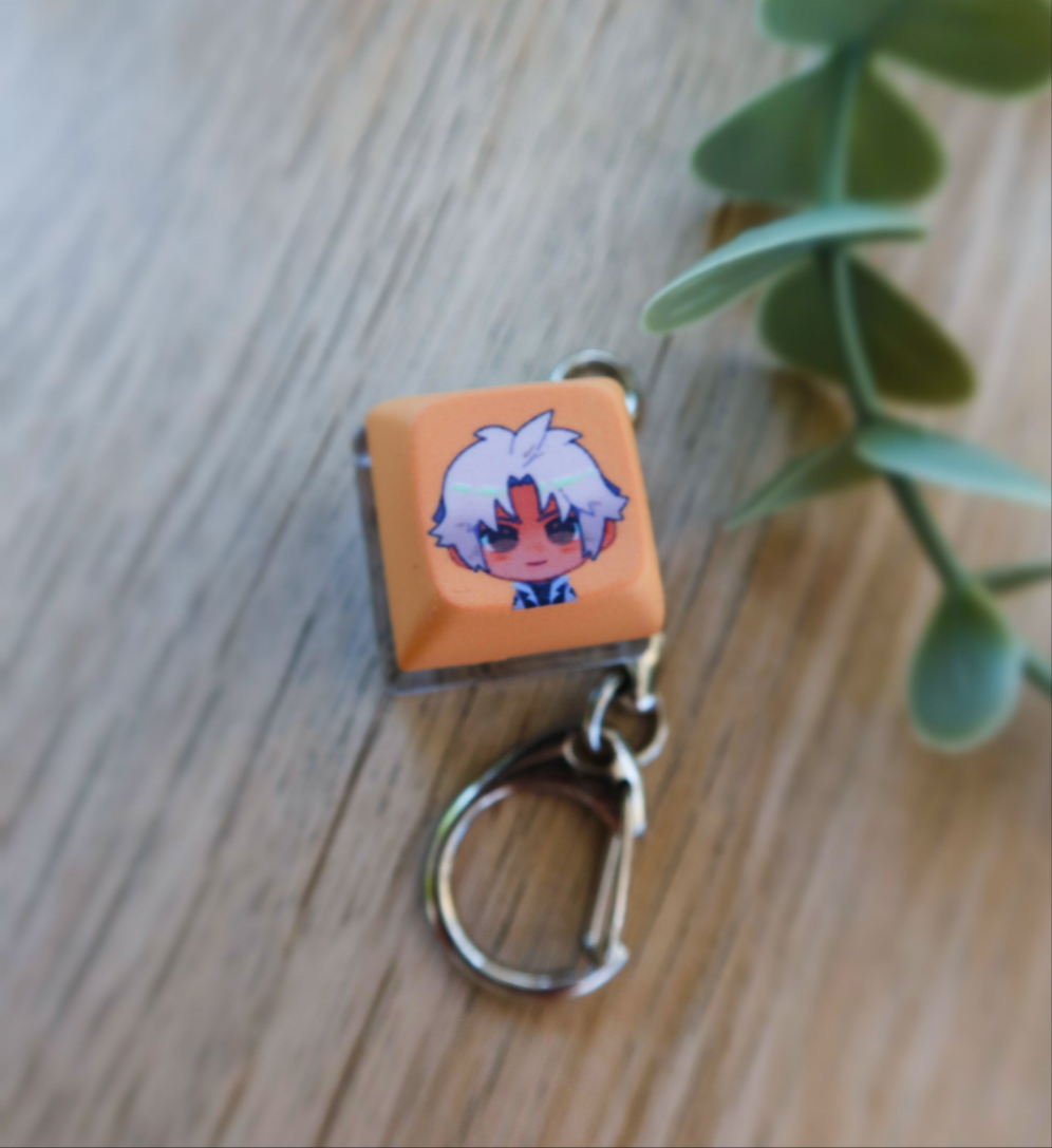FFXIV Character Keycap Clicky Light-up Fidget Keychain