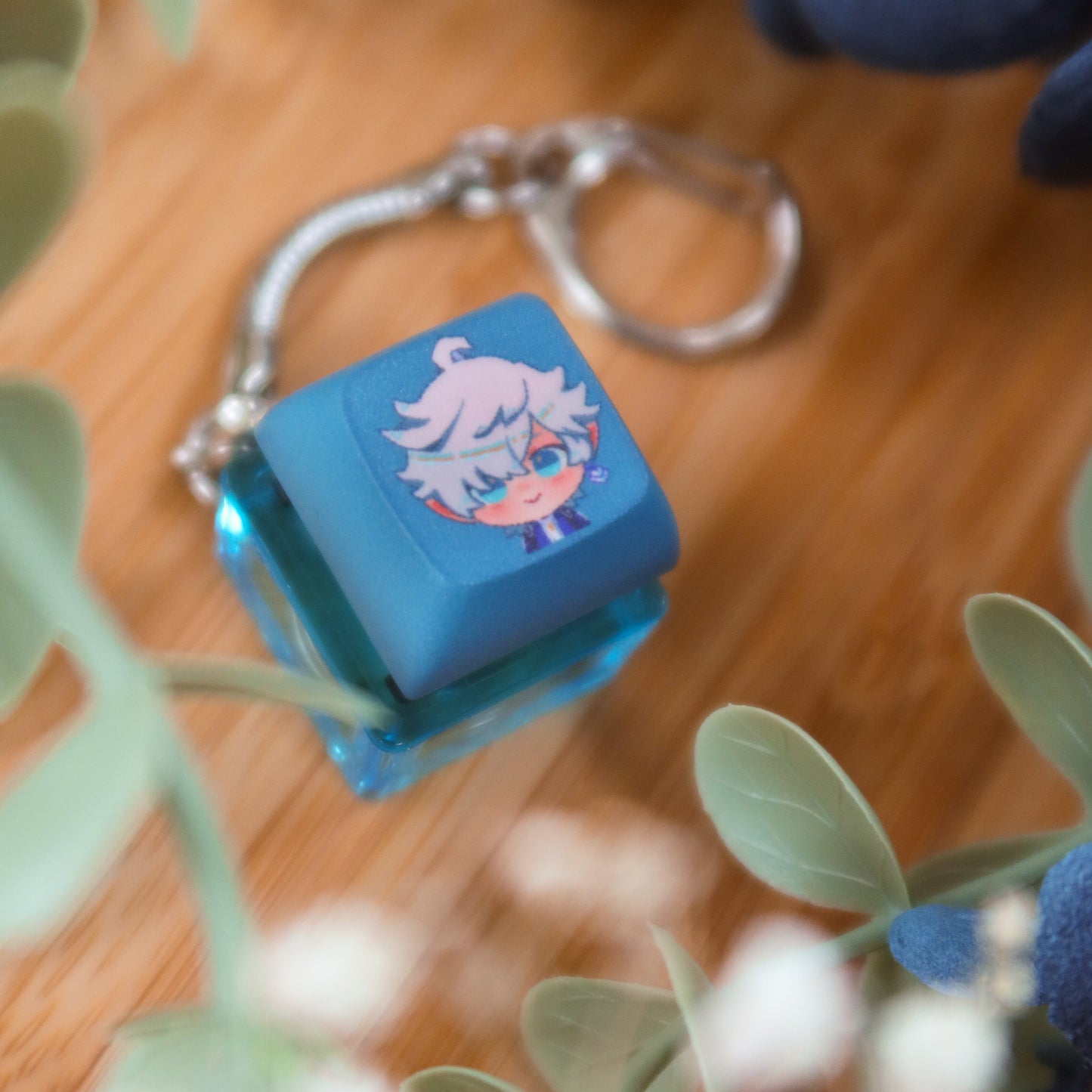 FFXIV Character Keycap Clicky Light-up Fidget Keychain