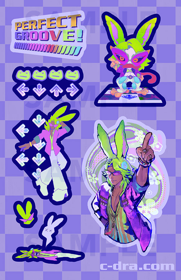 FFXIV Dancing Green Sticker Sheet