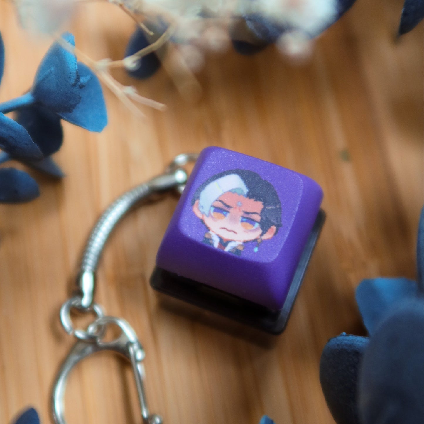 FFXIV Character Keycap Clicky Light-up Fidget Keychain