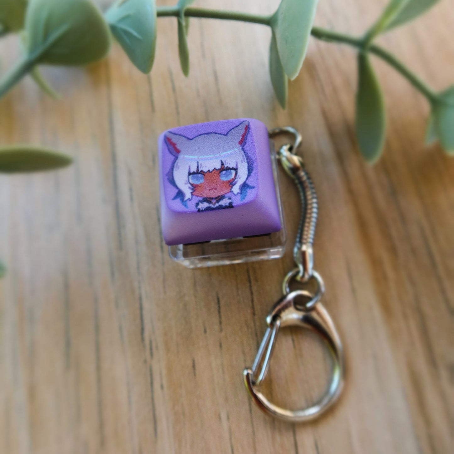 FFXIV Character Keycap Clicky Light-up Fidget Keychain
