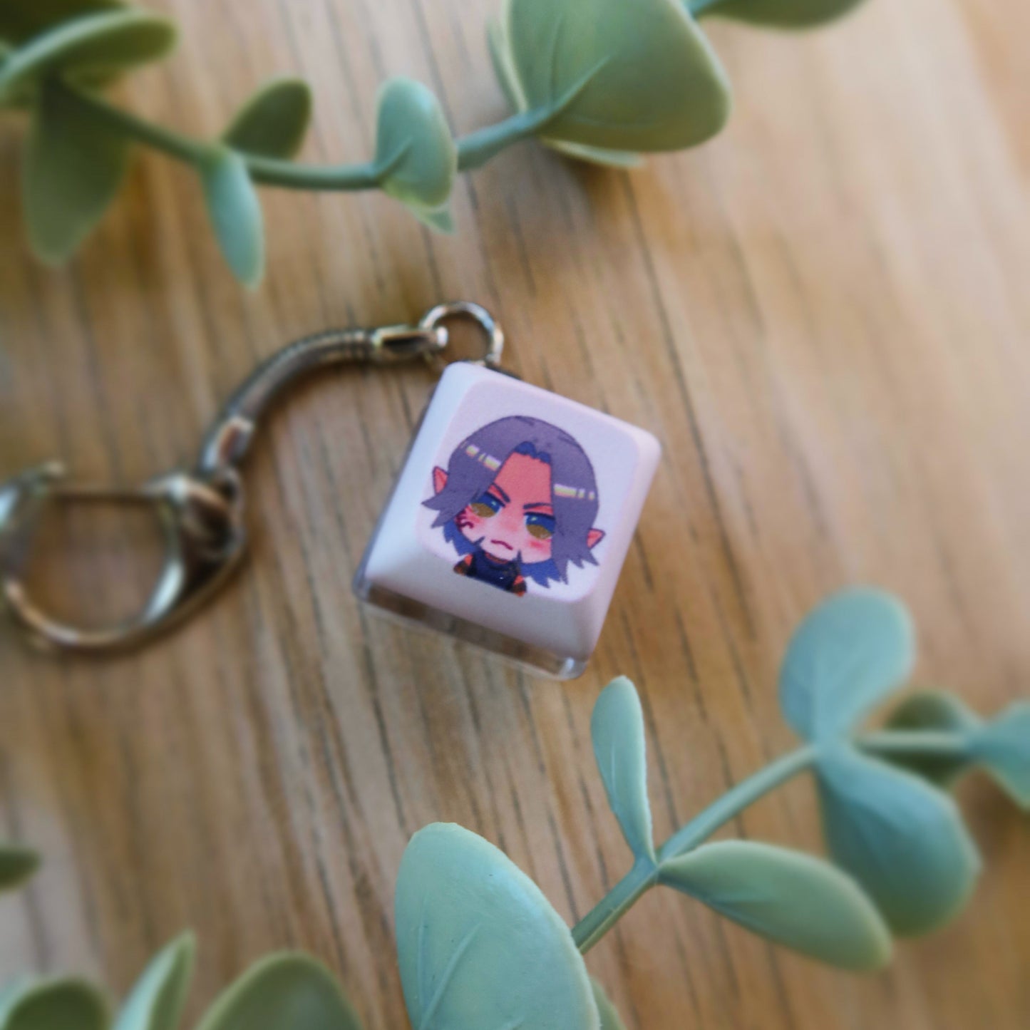 FFXIV Character Keycap Clicky Light-up Fidget Keychain