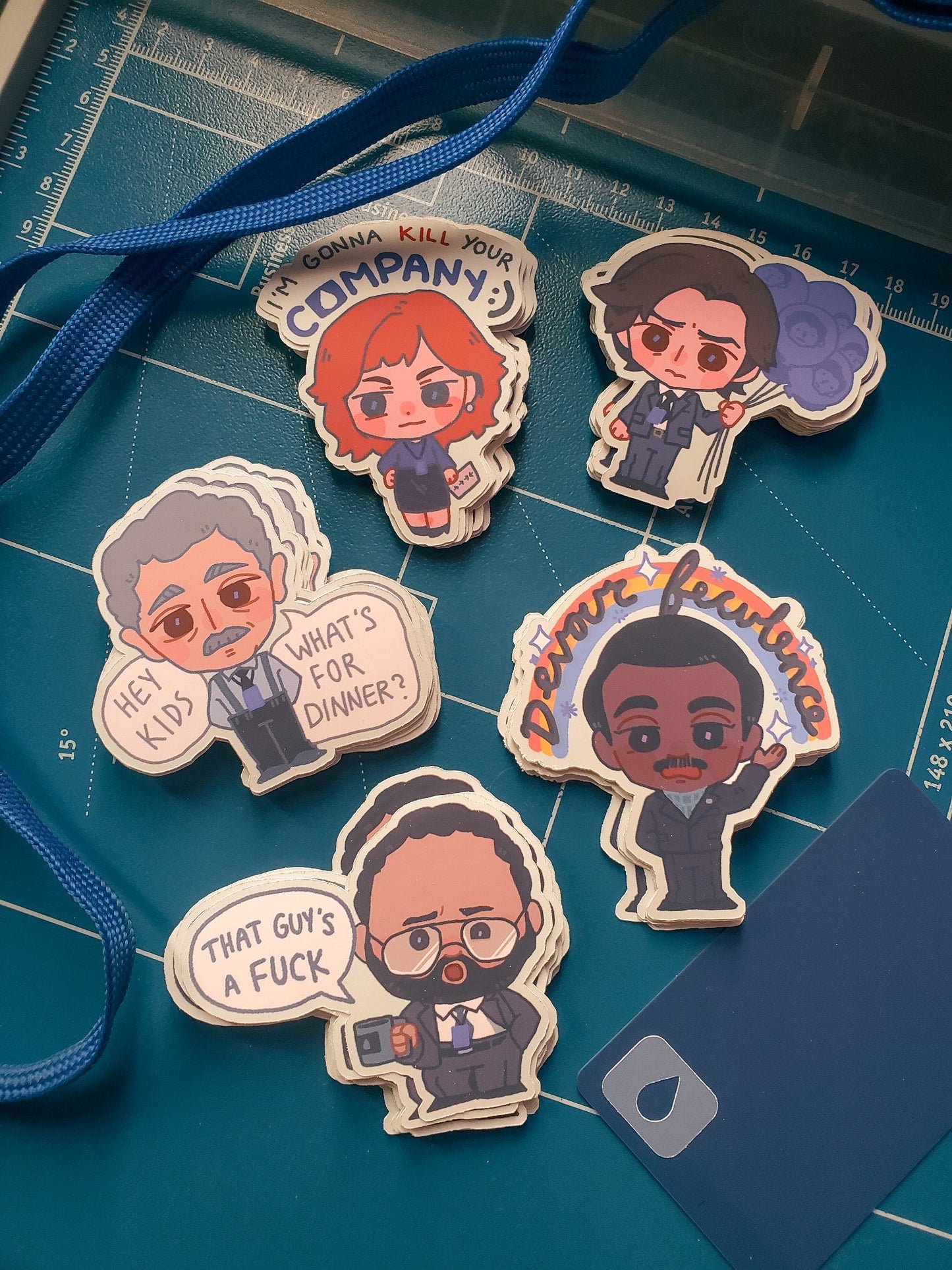 Severance Character 2.5 Inch Vinyl Stickers