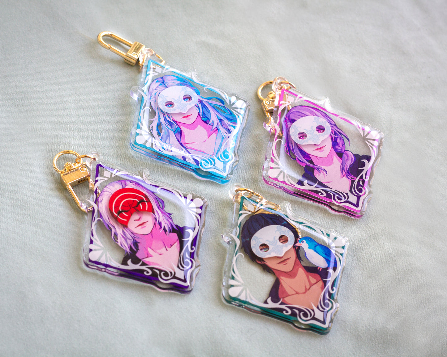 FFXIV Endwalker Ancients Portrait Acrylic Keychains