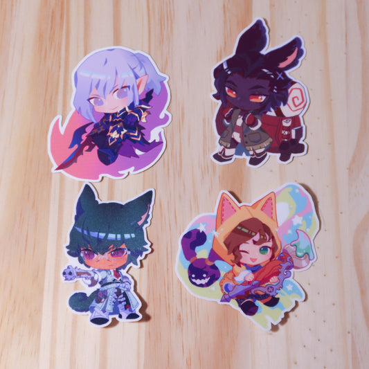 FFXIV Dawntrail Chibi Vinyl Stickers