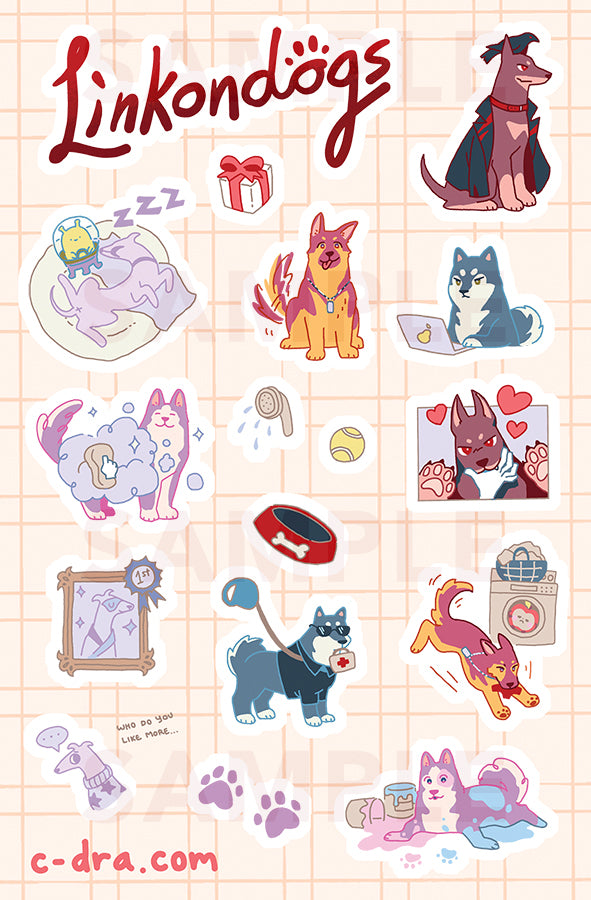 LADS Linkondogs Sticker Sheet