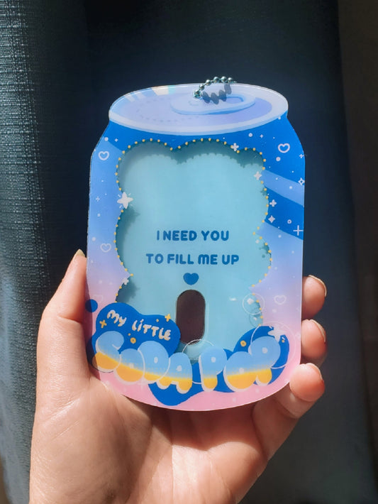 Soda Pop Acrylic Photocard Holder Keychain