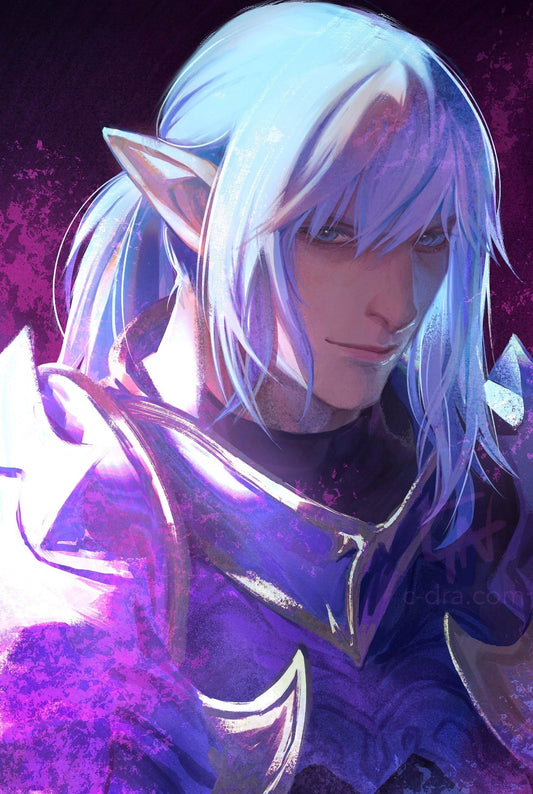FFXIV Estinien Portrait Print