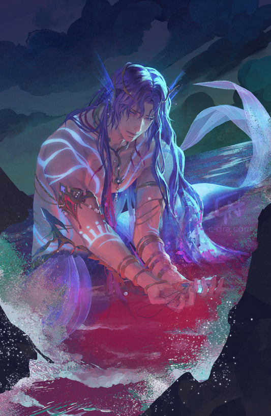 LADS Lemurian Sea God Tears of Romirro Print
