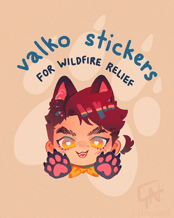Valko Paws 3" Vinyl Sticker