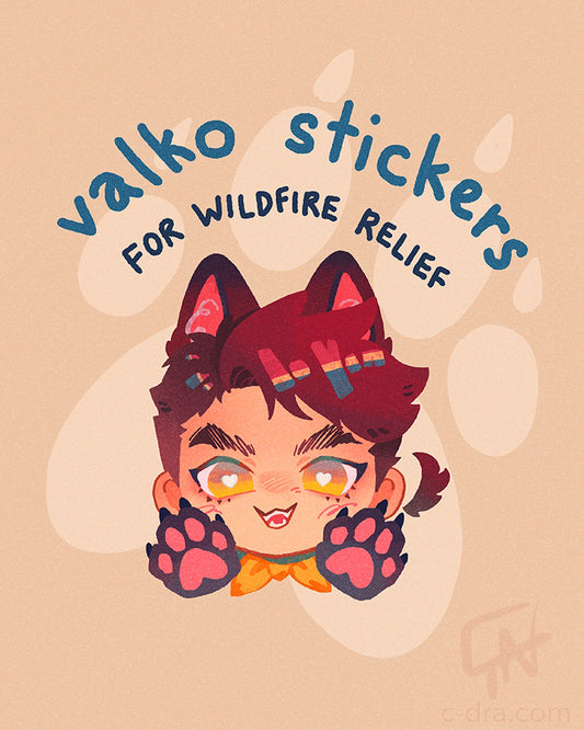 Valko Paws 3" Vinyl Sticker